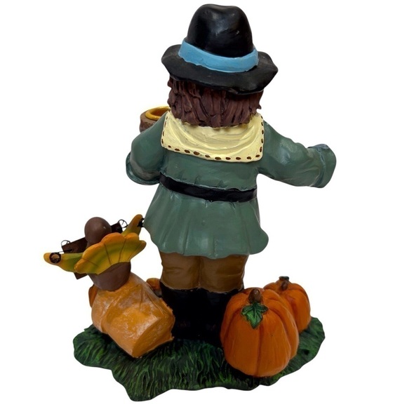 Thanksgiving Pilgram Candle Holder Set Male & Female Resin Pilgrams EUC - Picture 6 of 7
